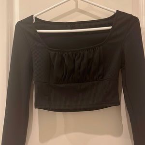 long sleeved crop top